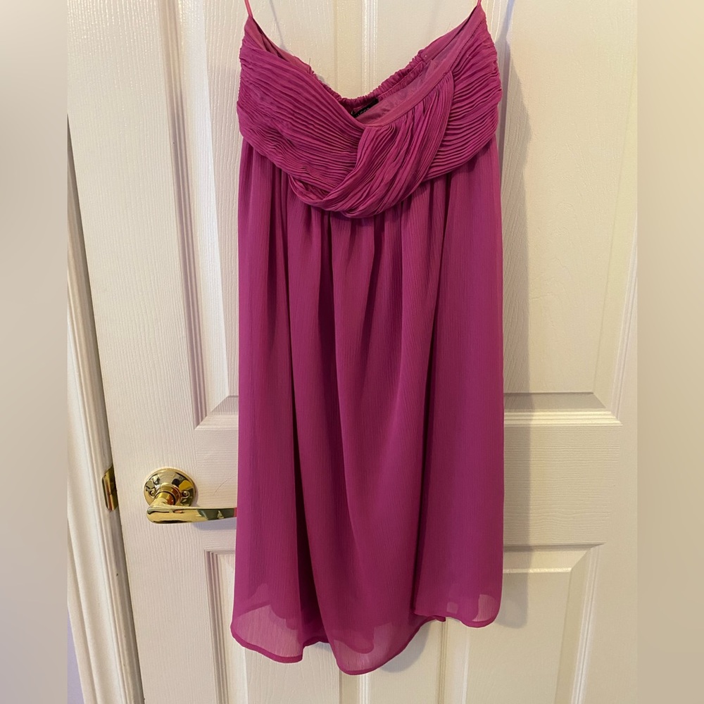 Jacob fuschia strapless bubble dress